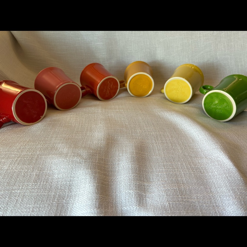 SOLD Fiestaware set of 6 mugs - Picture 2 of 4